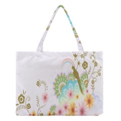 Wreaths Sexy Flower Star Leaf Rose Sunflower Bird Summer Medium Tote Bag by Mariart