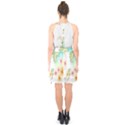 Wreaths Sexy Flower Star Leaf Rose Sunflower Bird Summer Halter Collar Waist Tie Chiffon Dress View2