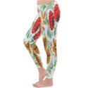 Flower Floral Red Yellow Leaf Green Sexy Summer Classic Winter Leggings View2