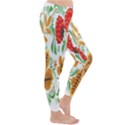 Flower Floral Red Yellow Leaf Green Sexy Summer Classic Winter Leggings View3