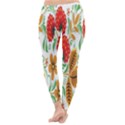 Flower Floral Red Yellow Leaf Green Sexy Summer Classic Winter Leggings View4