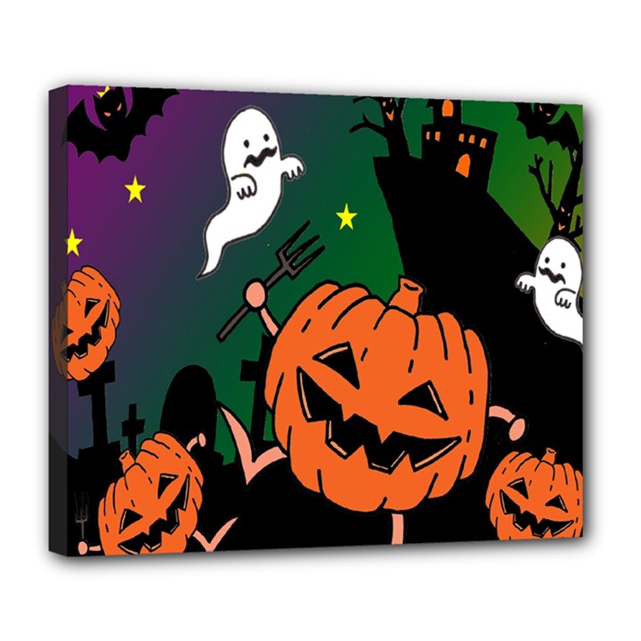 Happy Halloween Deluxe Canvas 24  x 20  