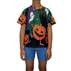 Happy Halloween Kids  Short Sleeve Swimwear