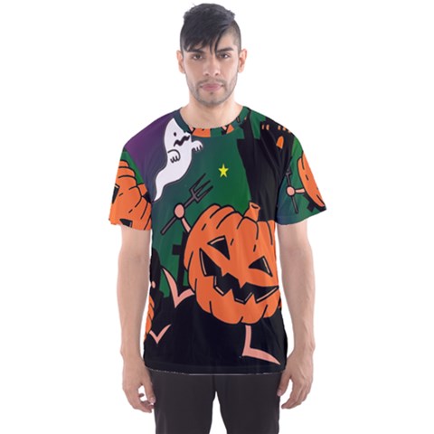 Happy Halloween Men s Sports Mesh Tee by Mariart