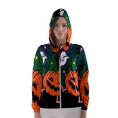 Happy Halloween Hooded Wind Breaker (women)