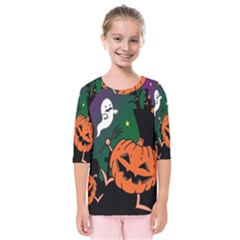 Happy Halloween Kids  Quarter Sleeve Raglan Tee