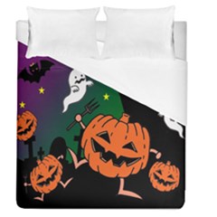 Happy Halloween Duvet Cover (queen Size) by Mariart