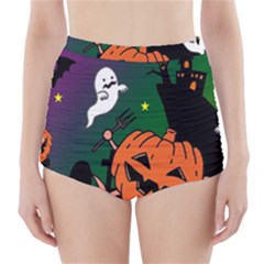 Happy Halloween High-waisted Bikini Bottoms