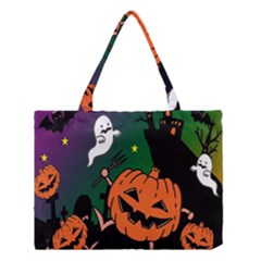 Happy Halloween Medium Tote Bag by Mariart