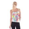 Fireworks Rainbow Flower Spaghetti Strap Top View2