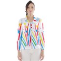 Fireworks Rainbow Flower Wind Breaker (Women) View1