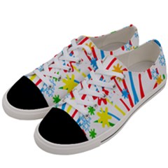 Fireworks Rainbow Flower Women s Low Top Canvas Sneakers