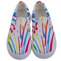 Fireworks Rainbow Flower Kids  Canvas Slip Ons View1