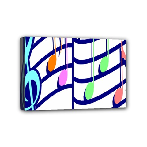 Music Note Tone Rainbow Blue Pink Greeen Sexy Mini Canvas 6  X 4  by Mariart