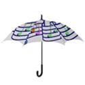 Music Note Tone Rainbow Blue Pink Greeen Sexy Hook Handle Umbrellas (Medium) View3