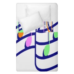 Music Note Tone Rainbow Blue Pink Greeen Sexy Duvet Cover Double Side (single Size)