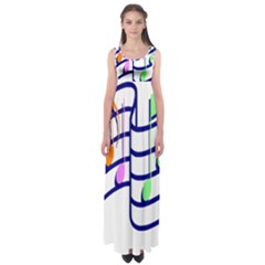 Music Note Tone Rainbow Blue Pink Greeen Sexy Empire Waist Maxi Dress by Mariart