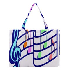 Music Note Tone Rainbow Blue Pink Greeen Sexy Medium Tote Bag by Mariart