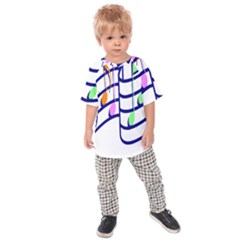 Music Note Tone Rainbow Blue Pink Greeen Sexy Kids Raglan Tee