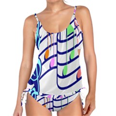 Music Note Tone Rainbow Blue Pink Greeen Sexy Tankini Set by Mariart