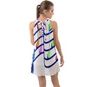 Music Note Tone Rainbow Blue Pink Greeen Sexy Halter Tie Back Chiffon Dress View2