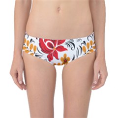 Flower Red Rose Star Floral Yellow Black Leaf Classic Bikini Bottoms