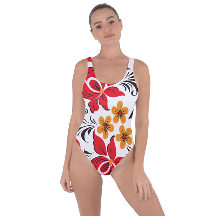 Flower Red Rose Star Floral Yellow Black Leaf Bring Sexy Back Swimsuit