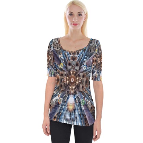 Iron Glass Space Light Wide Neckline Tee by Mariart