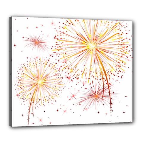 Fireworks Triangle Star Space Line Canvas 24  X 20 