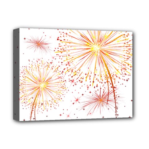 Fireworks Triangle Star Space Line Deluxe Canvas 16  X 12   by Mariart