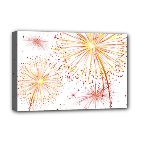 Fireworks Triangle Star Space Line Deluxe Canvas 18  X 12   by Mariart