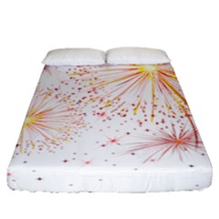 Fireworks Triangle Star Space Line Fitted Sheet (queen Size)