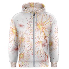 Fireworks Triangle Star Space Line Men s Zipper Hoodie by Mariart