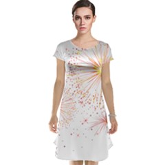 Fireworks Triangle Star Space Line Cap Sleeve Nightdress