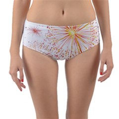 Fireworks Triangle Star Space Line Reversible Mid-waist Bikini Bottoms