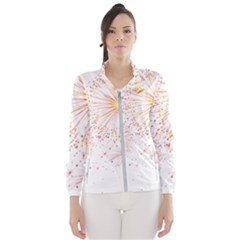 Fireworks Triangle Star Space Line Wind Breaker (women) by Mariart