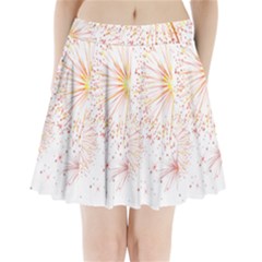 Fireworks Triangle Star Space Line Pleated Mini Skirt