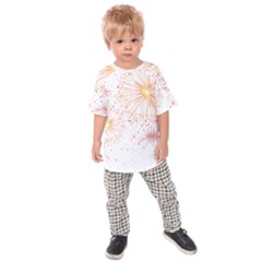 Fireworks Triangle Star Space Line Kids Raglan Tee