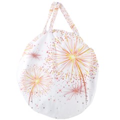 Fireworks Triangle Star Space Line Giant Round Zipper Tote by Mariart