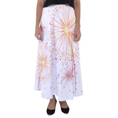 Fireworks Triangle Star Space Line Flared Maxi Skirt