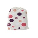 Polka Dots Flower Floral Rainbow Drawstring Pouches (Large)  View2