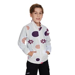 Polka Dots Flower Floral Rainbow Wind Breaker (kids) by Mariart