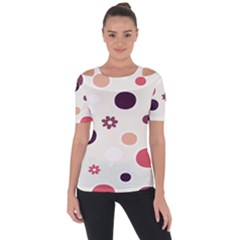 Polka Dots Flower Floral Rainbow Short Sleeve Top