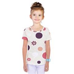 Polka Dots Flower Floral Rainbow Kids  One Piece Tee