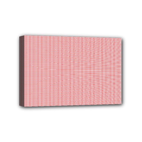 Red Polka Dots Line Spot Mini Canvas 6  X 4  by Mariart