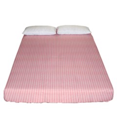 Red Polka Dots Line Spot Fitted Sheet (king Size)