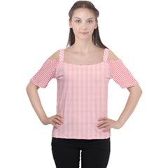 Red Polka Dots Line Spot Cutout Shoulder Tee