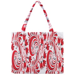 Red Flower Floral Leaf Mini Tote Bag by Mariart