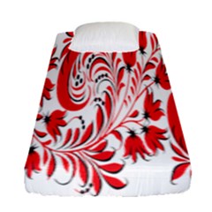 Red Flower Floral Leaf Fitted Sheet (single Size)