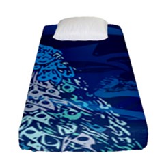 Peacock Bird Blue Animals Fitted Sheet (single Size) by Mariart